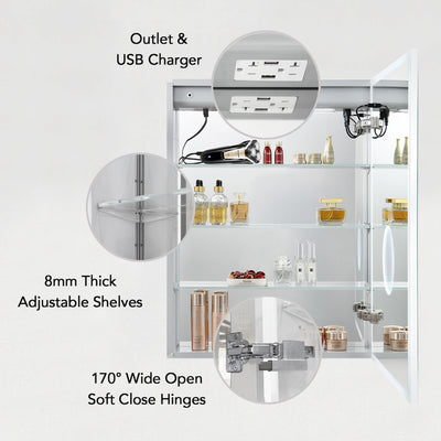 Asta – 20 Inches LED Medicine Cabinet  - Shop at Home Craft Studio - 4
