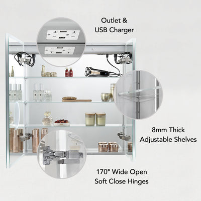 Asta – 30 Inches LED Medicine Cabinet  - Shop at Home Craft Studio - 2