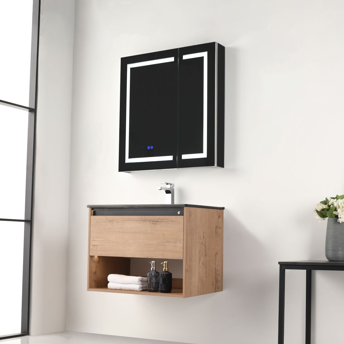 Bergen 30″ Vanity （Dual LED Illuminated）  - Shop at Home Craft Studio - 6