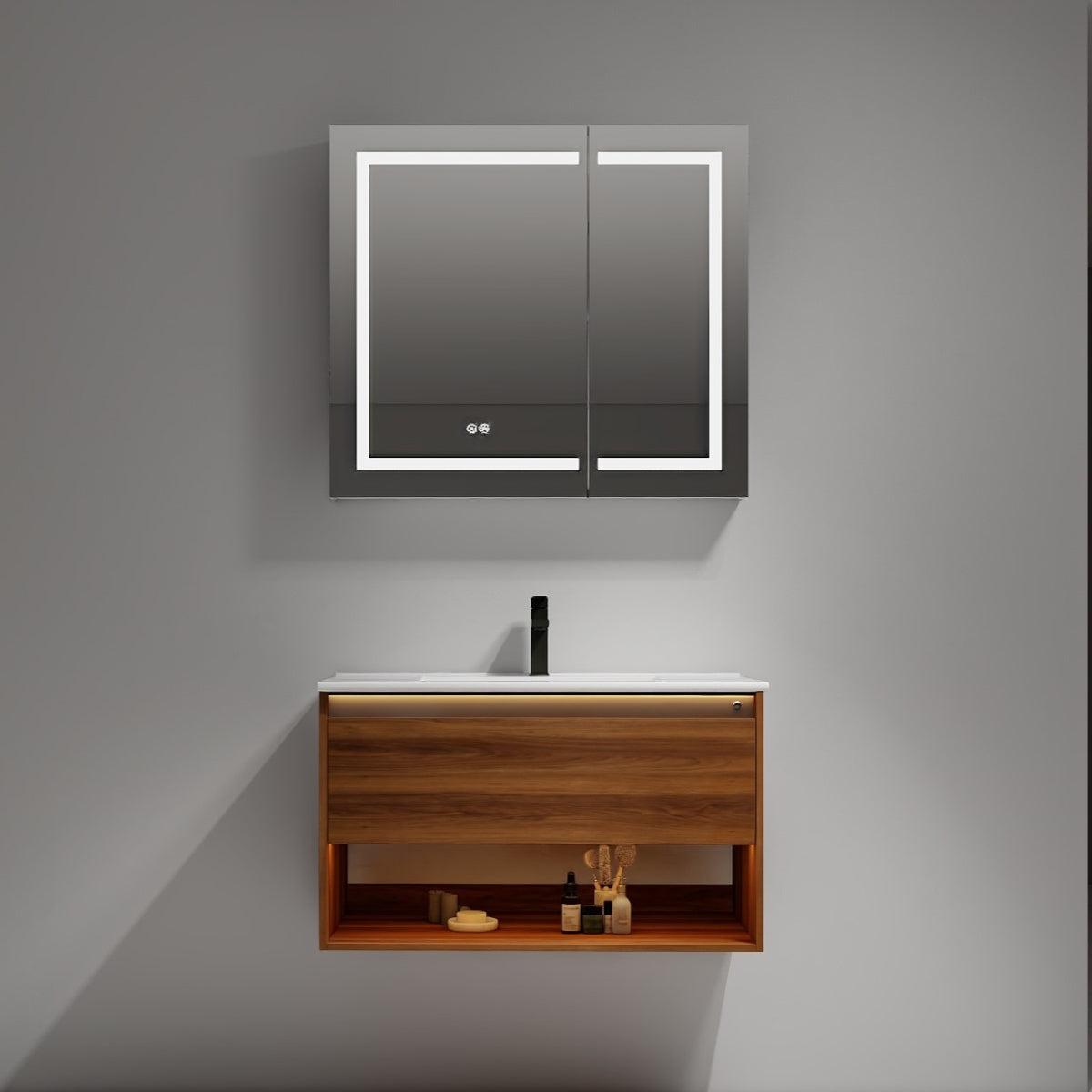 Bergen 36″ Vanity (Dual LED Illuminated）  - Shop at Home Craft Studio - 2