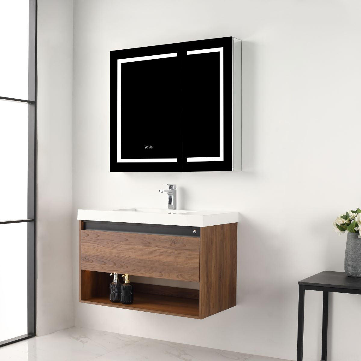 Bergen 36″ Vanity (Dual LED Illuminated）  - Shop at Home Craft Studio - 5