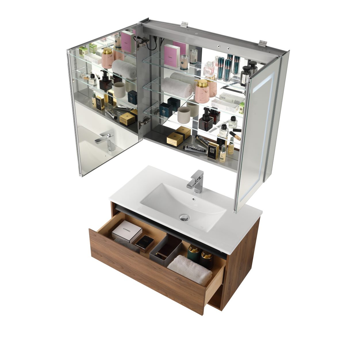 Bergen 36″ Vanity (Dual LED Illuminated）  - Shop at Home Craft Studio - 19
