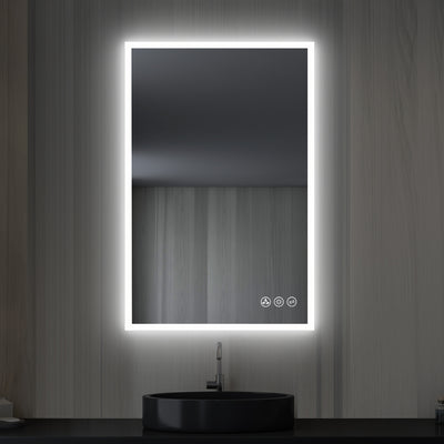 Beta 24″x36″ LED Mirror with Frosted Sides  - Shop at Home Craft Studio - 1