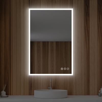 Beta 24″x36″ LED Mirror with Frosted Sides  - Shop at Home Craft Studio - 4