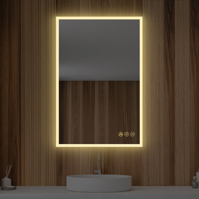 Beta 24″x36″ LED Mirror with Frosted Sides  - Shop at Home Craft Studio - 5