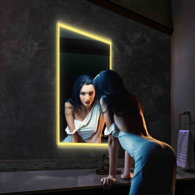 Beta 24″x36″ LED Mirror with Frosted Sides  - Shop at Home Craft Studio - 10