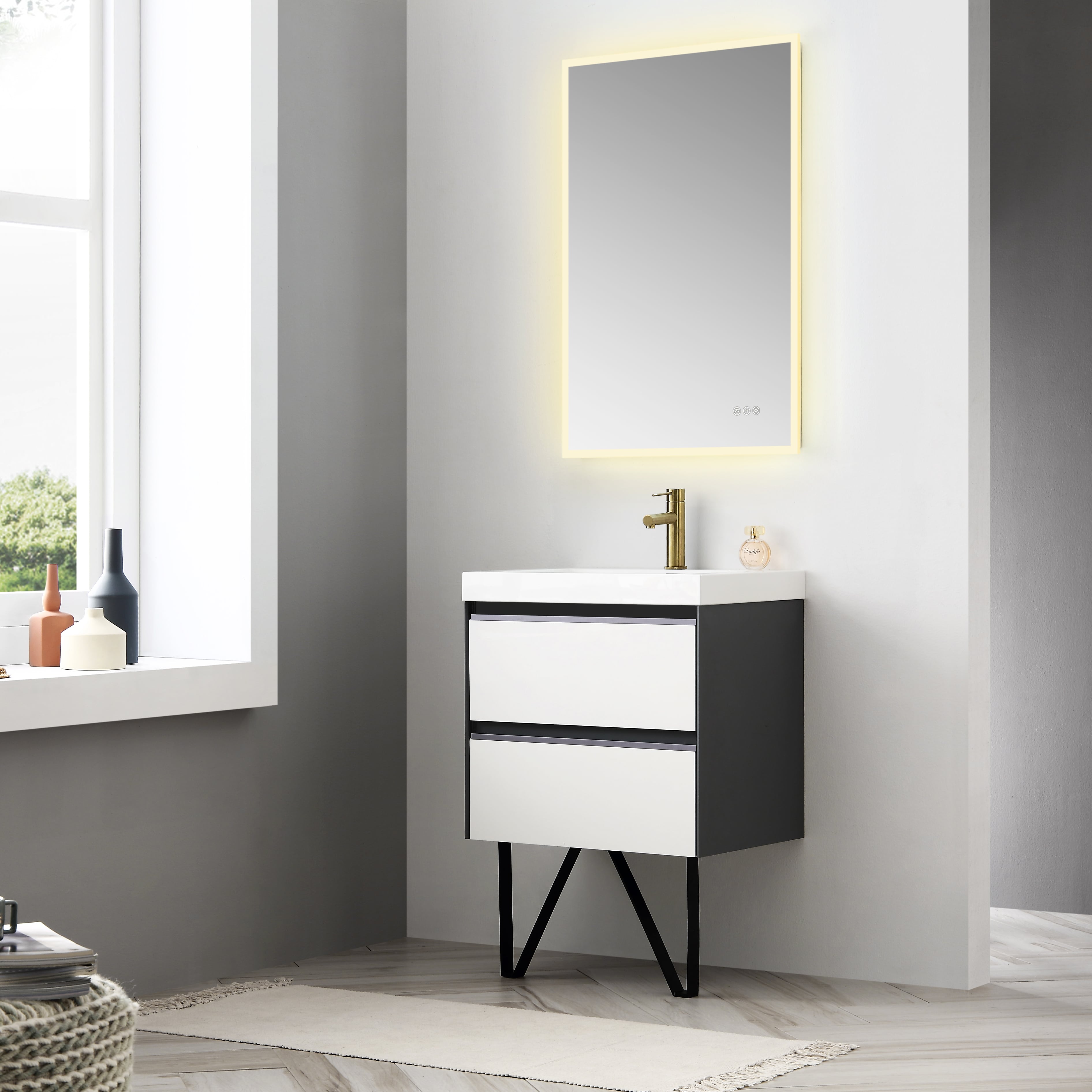 Beta 24″x36″ LED Mirror with Frosted Sides  - Shop at Home Craft Studio - 12