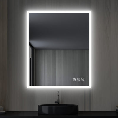 Beta 30″x36″ LED Mirror with Frosted Sides  - Shop at Home Craft Studio - 1