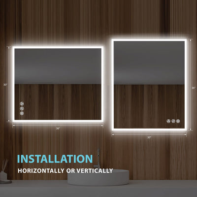 Beta 30″x36″ LED Mirror with Frosted Sides  - Shop at Home Craft Studio - 4