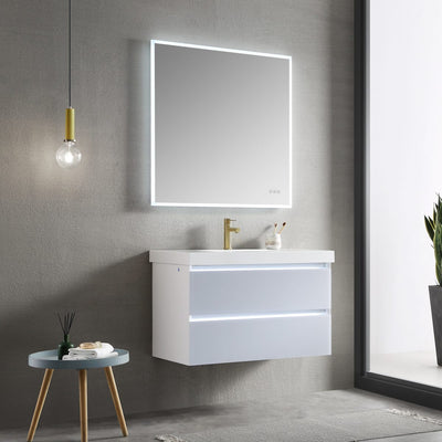 Beta 30″x36″ LED Mirror with Frosted Sides  - Shop at Home Craft Studio - 12