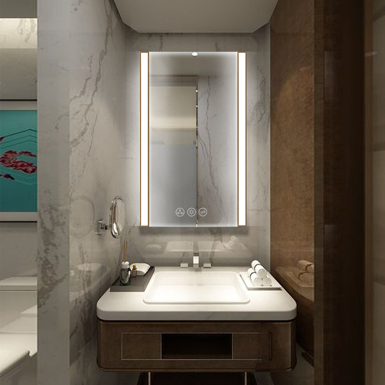 Binary 20″ LED Mirror  - Shop at Home Craft Studio - 5