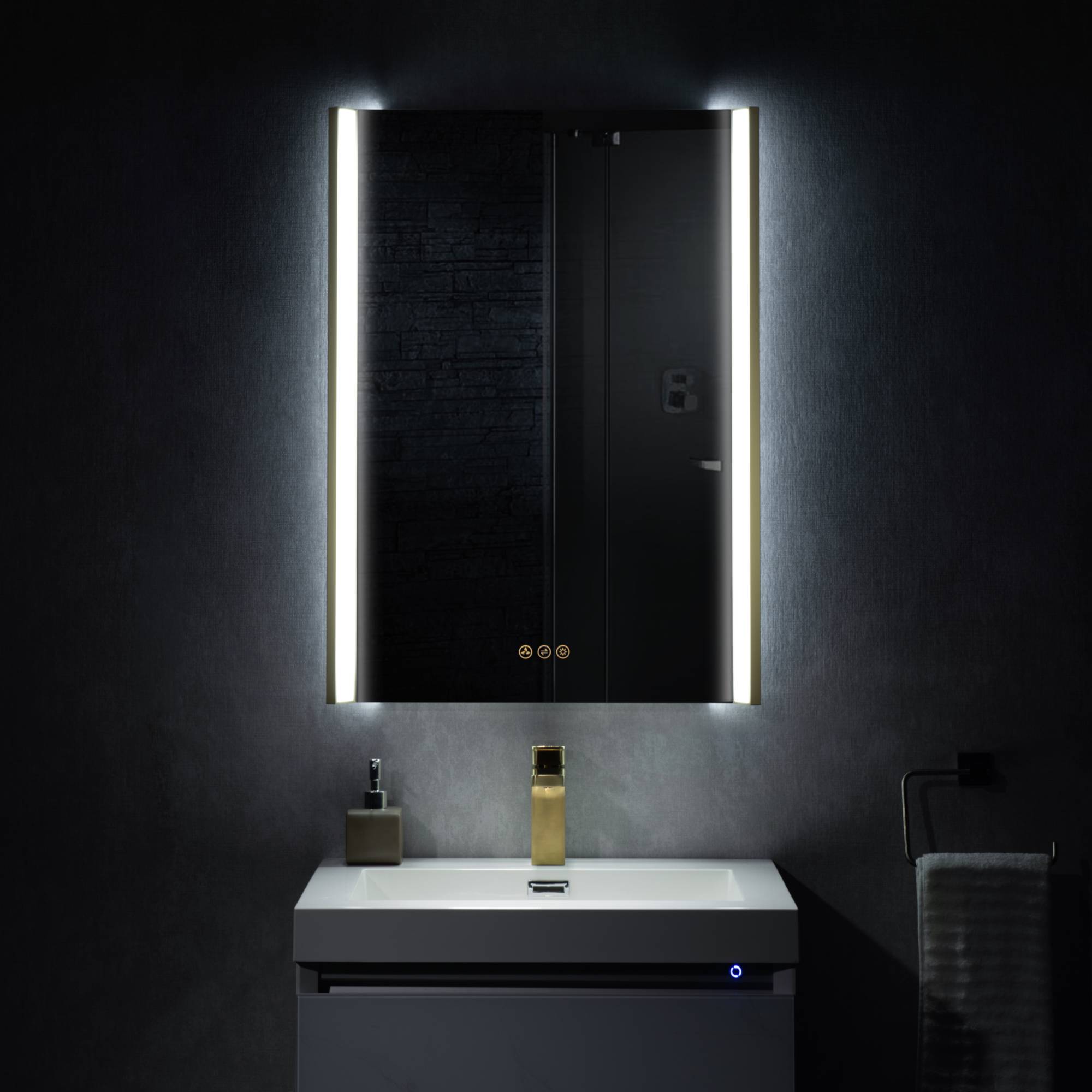 Binary 24″ LED Mirror  - Shop at Home Craft Studio - 1