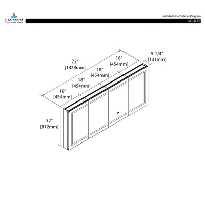 Canopus- 72 Inch LED Medicine Cabinet  - Shop at Home Craft Studio - 5