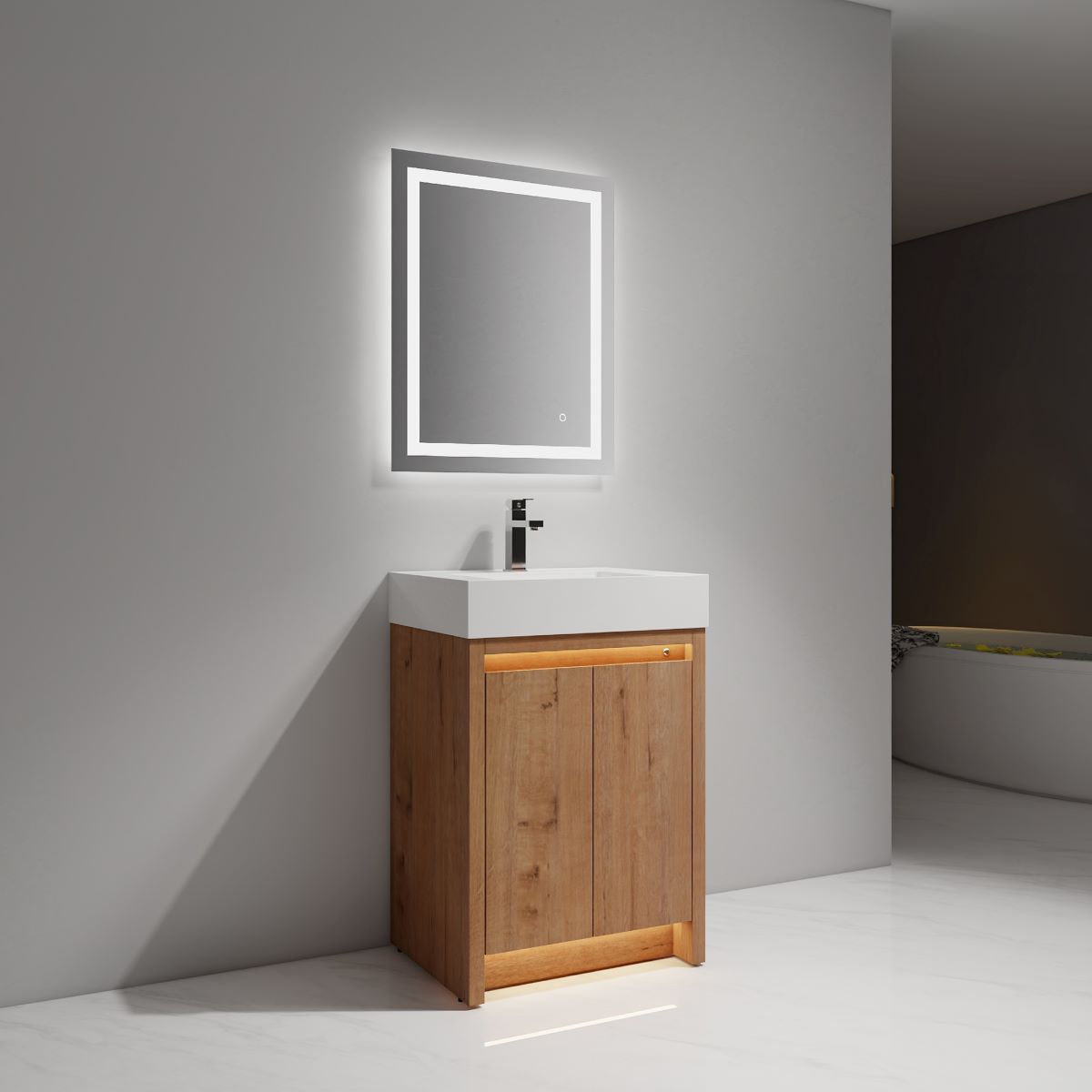 Capri 24″ Vanity （Dual LED Illuminated）  - Shop at Home Craft Studio - 2