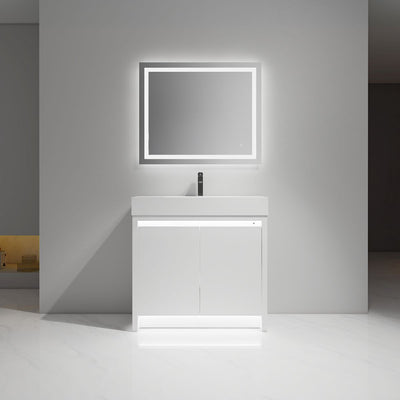 Capri 36″ Vanity （Dual LED Illuminated）  - Shop at Home Craft Studio - 1