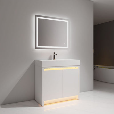 Capri 36″ Vanity （Dual LED Illuminated）  - Shop at Home Craft Studio - 2