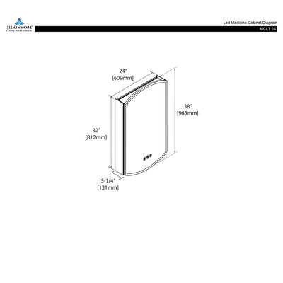 Castor – 24 Inch LED Medicine Cabinet  - Shop at Home Craft Studio - 4