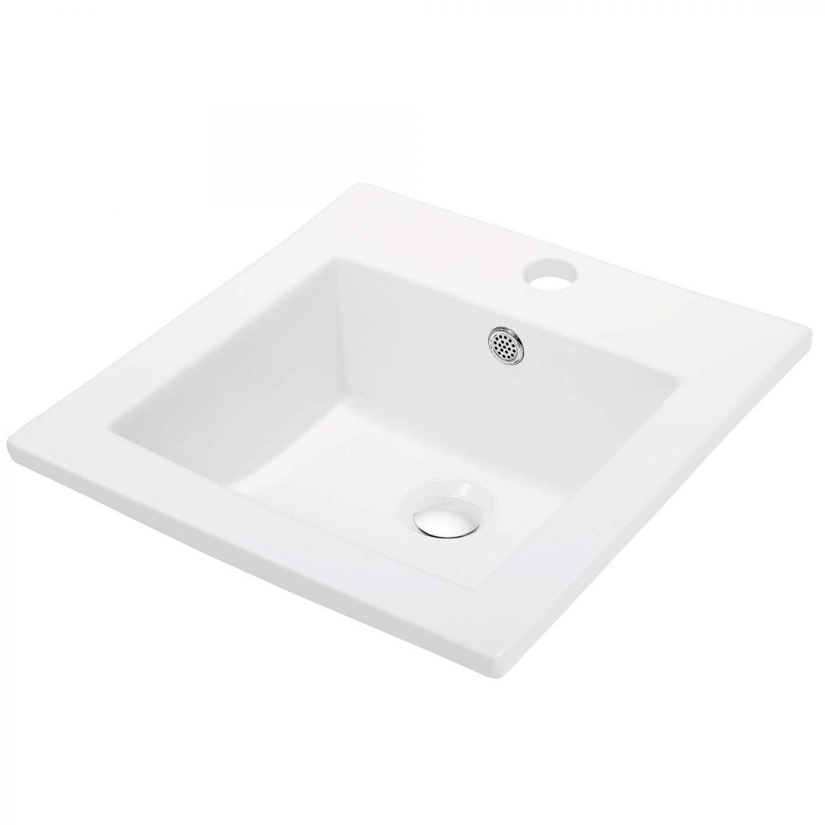 Ceramic Basin 16″ X 16″ Top-Mount Square – C04 1818  - Shop at Home Craft Studio - 1