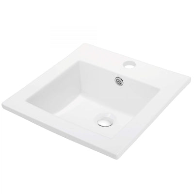 Ceramic Basin 16″ X 16″ Top-Mount Square – C04 1818  - Shop at Home Craft Studio - 1
