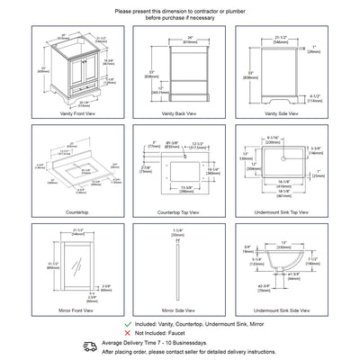 Copenhagen 24″ Vanity  - Shop at Home Craft Studio - 12