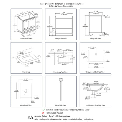 Copenhagen 30″ Vanity  - Shop at Home Craft Studio - 14