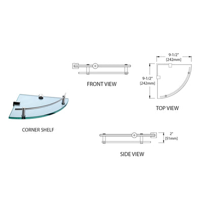 Corner Shelf – Chrome – BA02 510 01  - Shop at Home Craft Studio - 4