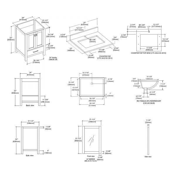 Geneva 24″ Vanity  - Shop at Home Craft Studio - 24