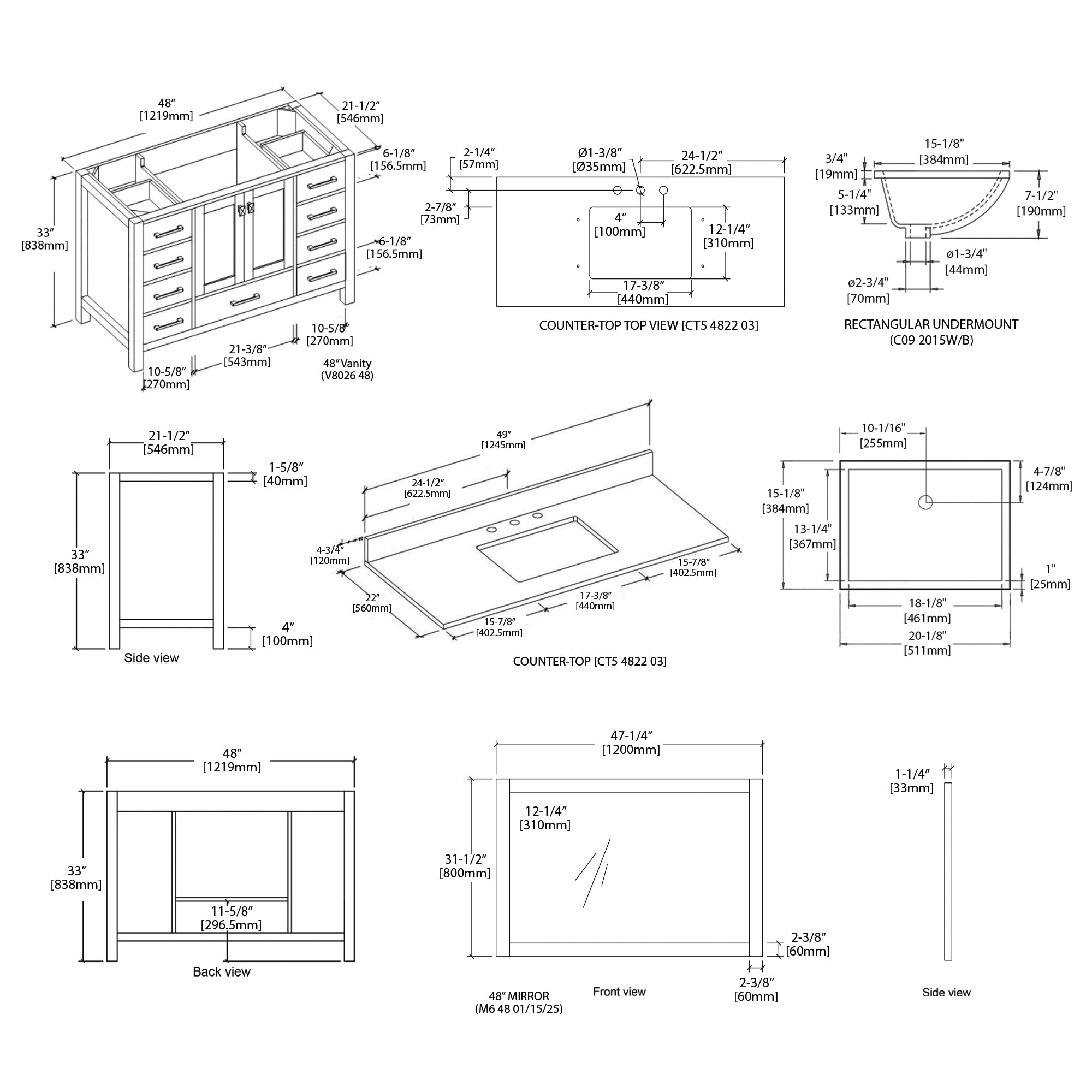 Geneva 48″ Vanity  - Shop at Home Craft Studio - 14