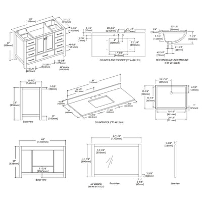 Geneva 48″ Vanity  - Shop at Home Craft Studio - 14