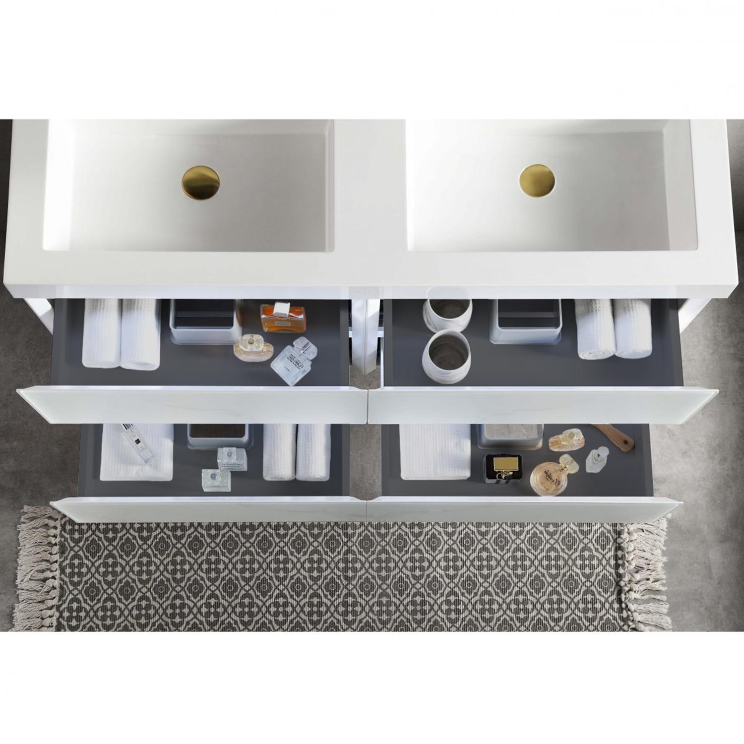 Jena 48 Inch Vanity（LED Illuminated）  - Shop at Home Craft Studio - 3
