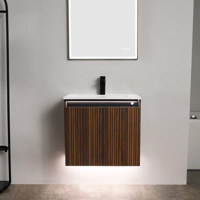 Lille – 24 Inch Vanity – Brown Walnut Strip  - Shop at Home Craft Studio - 9