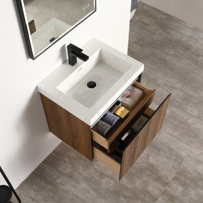 Lille – 24 Inch Vanity – Brown Walnut Strip  - Shop at Home Craft Studio - 13