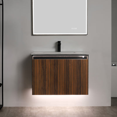 Lille – 30 Inch Vanity – Brown Walnut Strip  - Shop at Home Craft Studio - 7