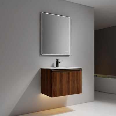 Lille – 30 Inch Vanity – Brown Walnut Strip  - Shop at Home Craft Studio - 11