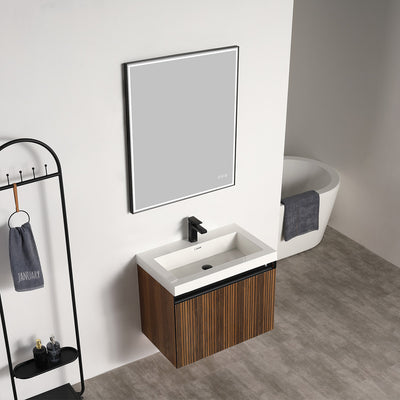 Lille – 30 Inch Vanity – Brown Walnut Strip  - Shop at Home Craft Studio - 14