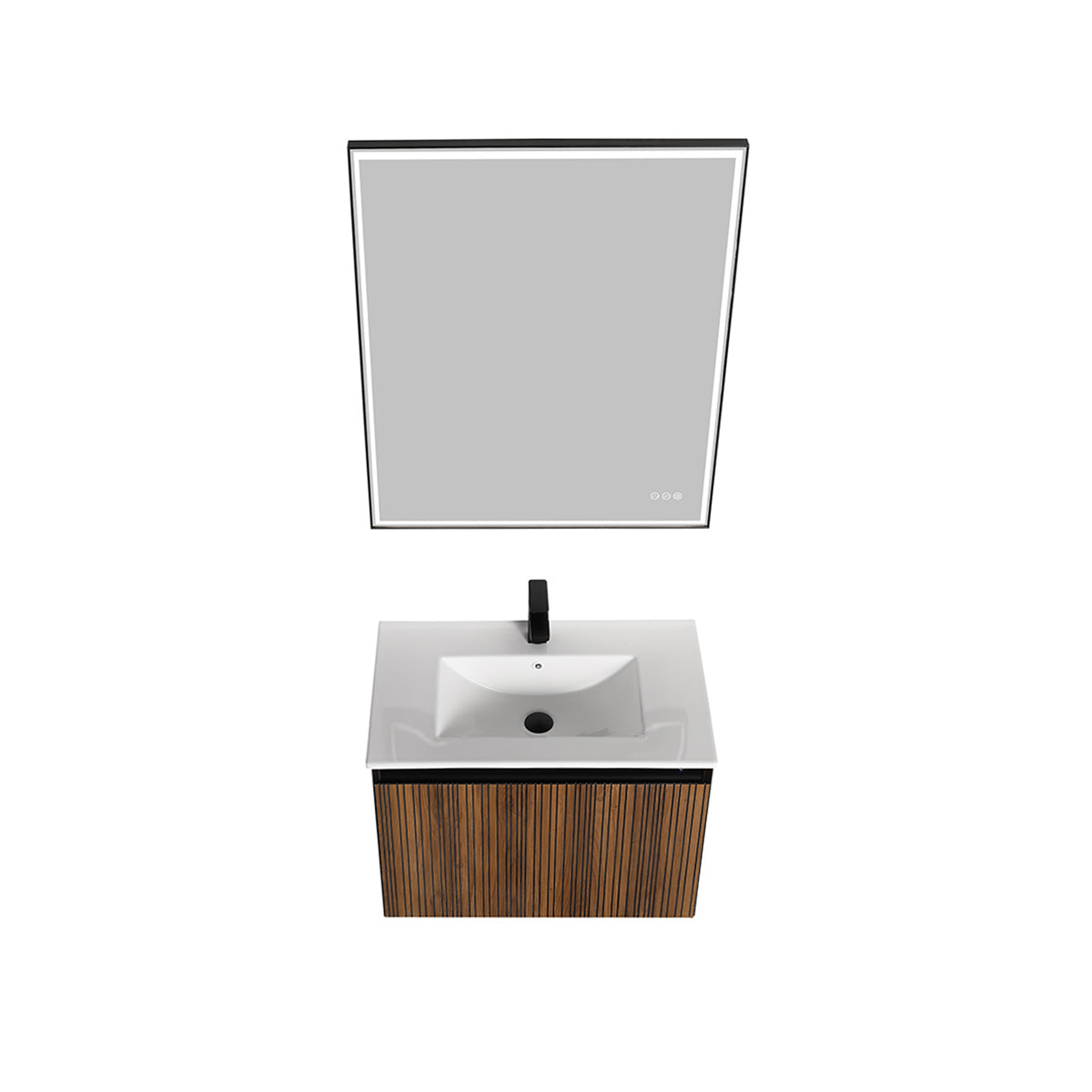 Lille – 30 Inch Vanity – Brown Walnut Strip  - Shop at Home Craft Studio - 15