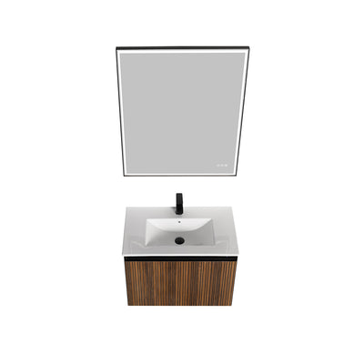 Lille – 30 Inch Vanity – Brown Walnut Strip  - Shop at Home Craft Studio - 15