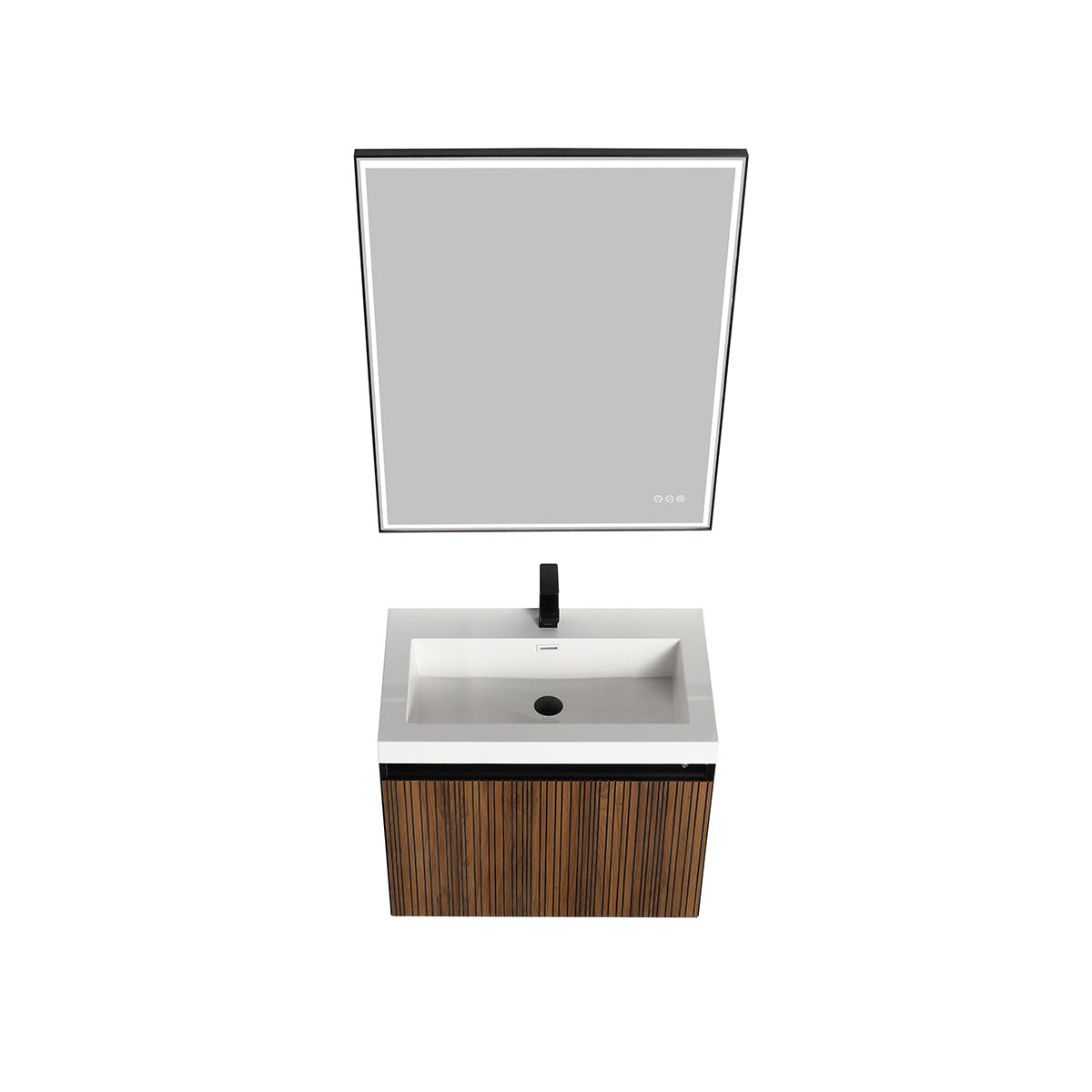 Lille – 30 Inch Vanity – Brown Walnut Strip  - Shop at Home Craft Studio - 16