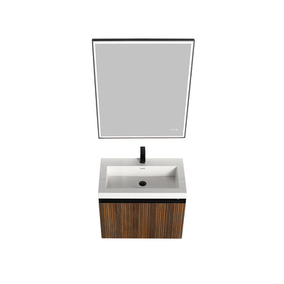 Lille – 30 Inch Vanity – Brown Walnut Strip  - Shop at Home Craft Studio - 16
