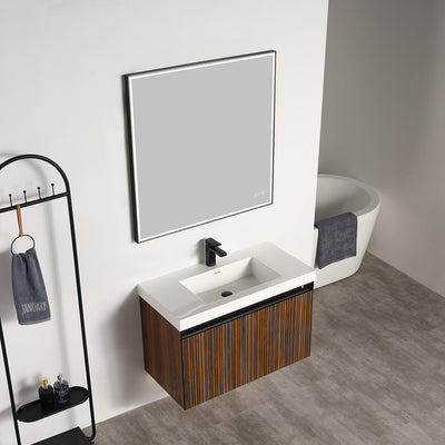 Lille – 36 Inch Vanity – Brown Walnut Strip  - Shop at Home Craft Studio - 11