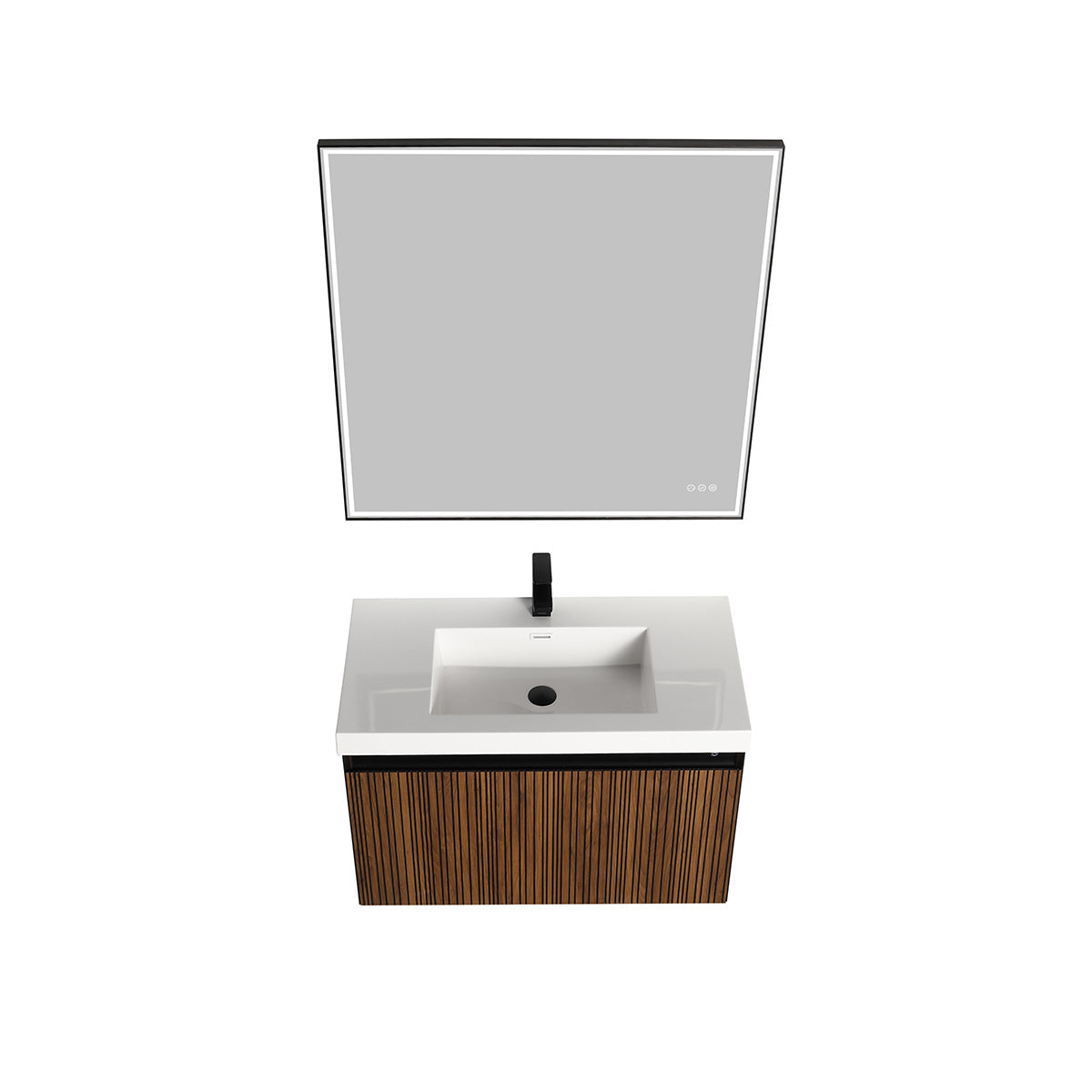 Lille – 36 Inch Vanity – Brown Walnut Strip  - Shop at Home Craft Studio - 16