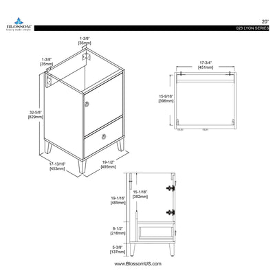Lyon 20 Inch Vanity  - Shop at Home Craft Studio - 6