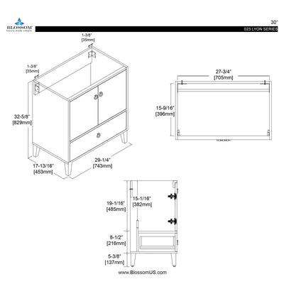 Lyon 30 Inch Vanity  - Shop at Home Craft Studio - 6