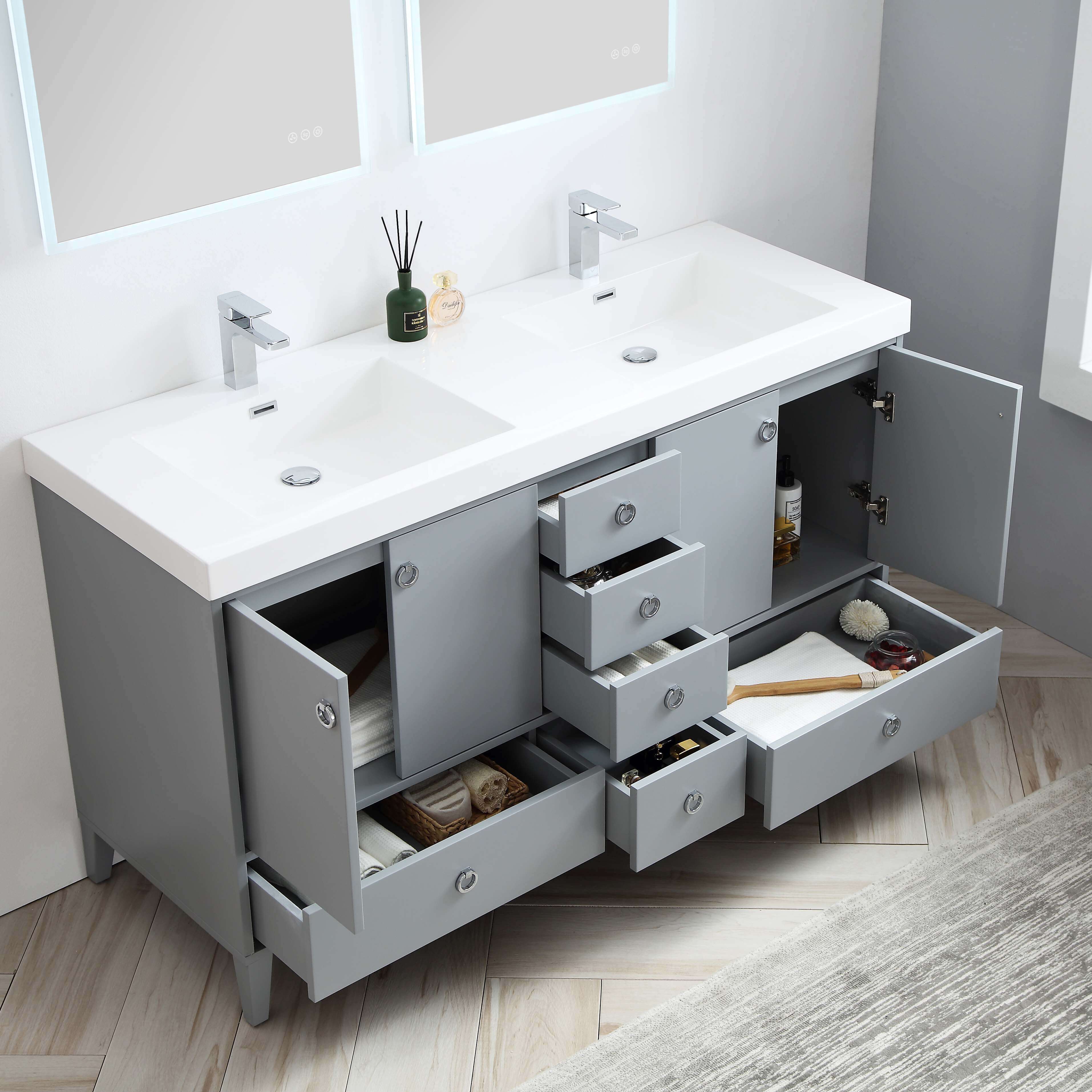 Lyon 60 Inch Vanity  - Shop at Home Craft Studio - 4