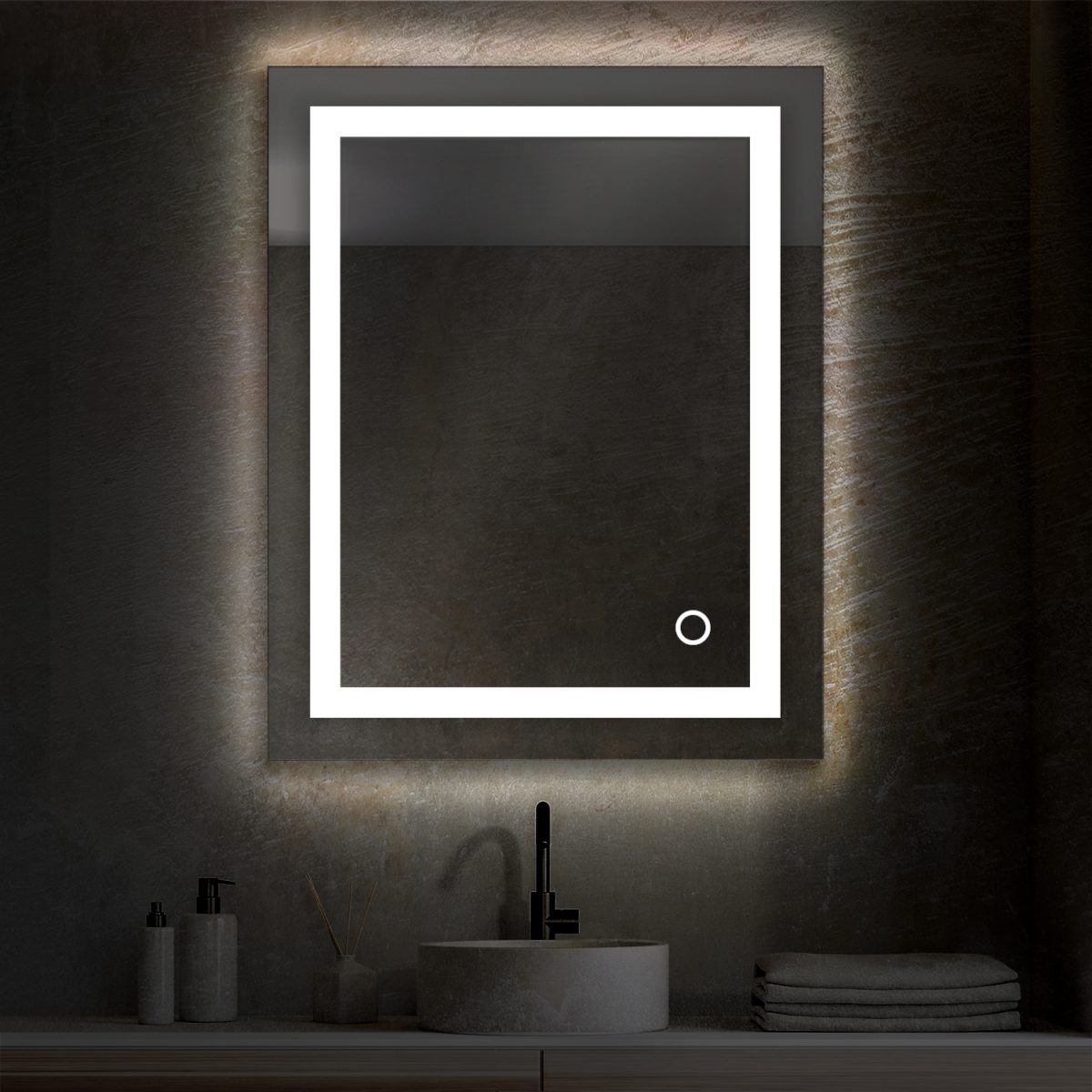 Lyra 24 x 30 Inch LED Mirror  - Shop at Home Craft Studio - 5