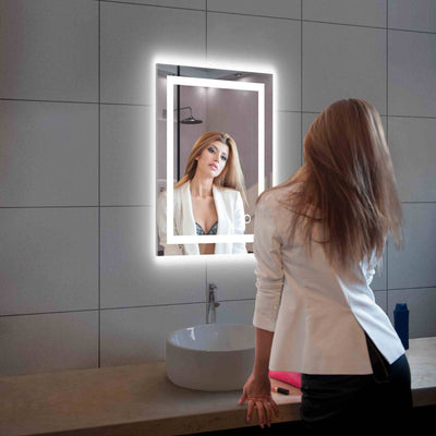 Lyra 24 x 30 Inch LED Mirror  - Shop at Home Craft Studio - 8
