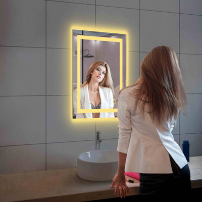Lyra 24 x 30 Inch LED Mirror  - Shop at Home Craft Studio - 9