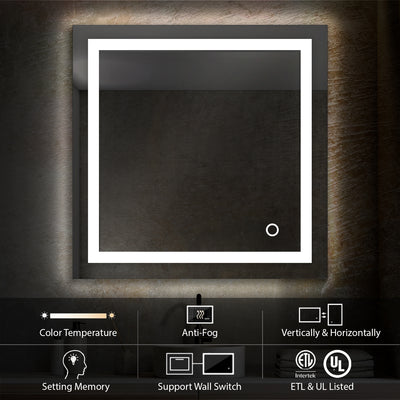 Lyra 30 x 30 Inch LED Mirror  - Shop at Home Craft Studio - 3