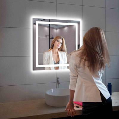 Lyra 30 x 30 Inch LED Mirror  - Shop at Home Craft Studio - 8