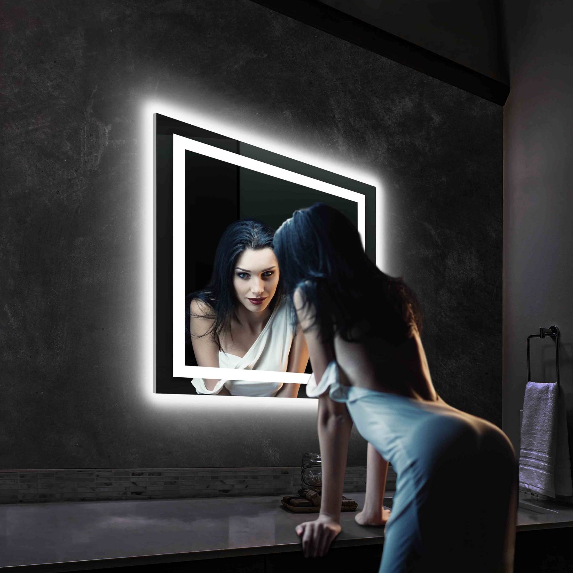 Lyra 30 x 30 Inch LED Mirror  - Shop at Home Craft Studio - 10